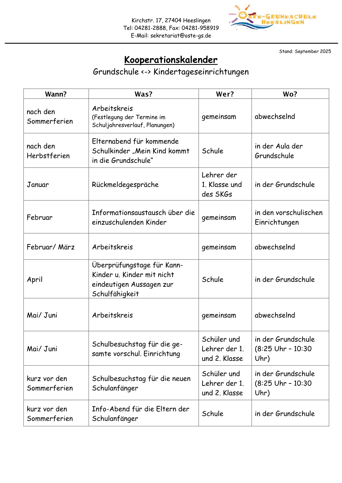 Kooperationskalender - 2026 Kooperationskalender - 2026